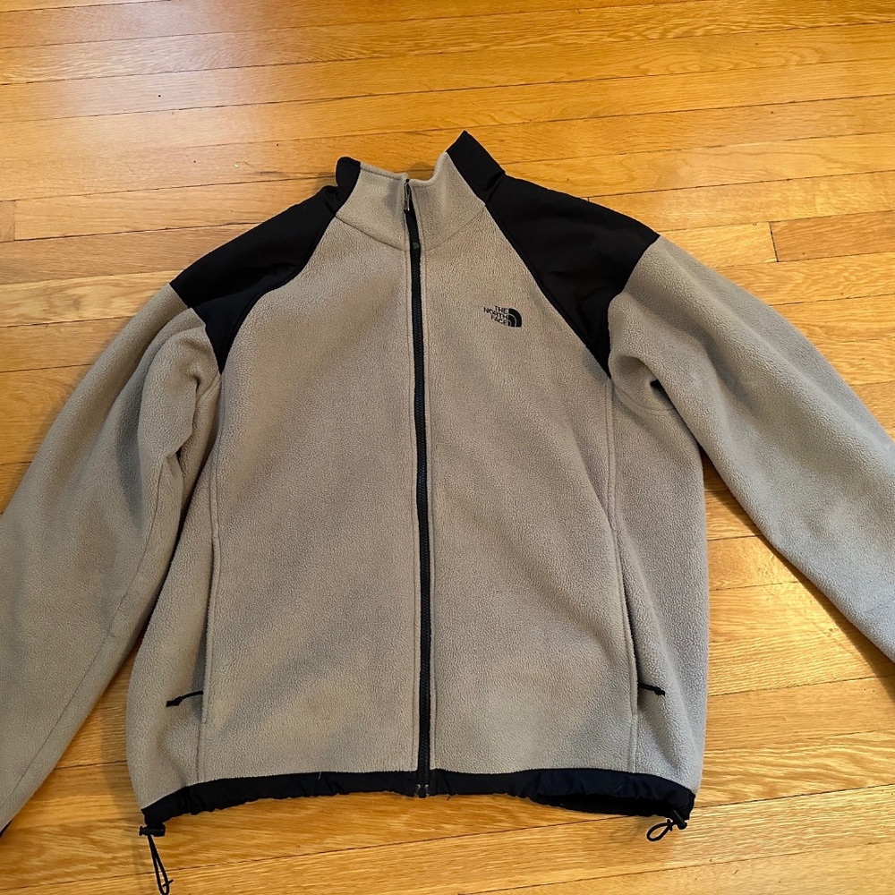 Very Good Condition Men's The North Face Beige/Tan Fleece Jacket Size XL
